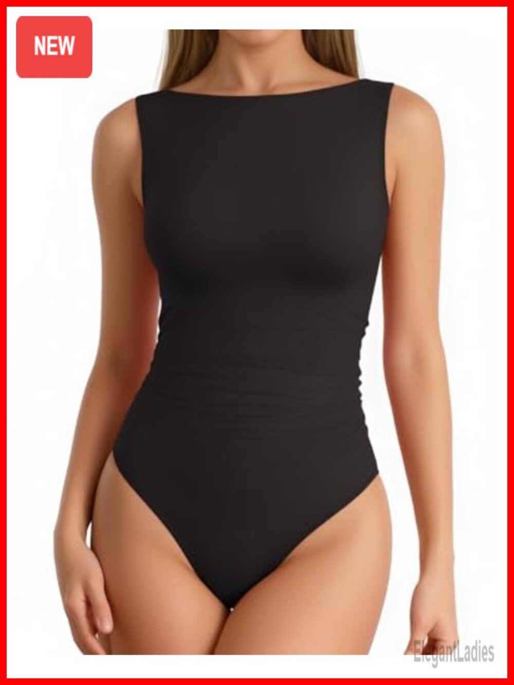Womens Mesh Ruched Tank Bodysuit Boat Neck Sleeveless Thong Snap